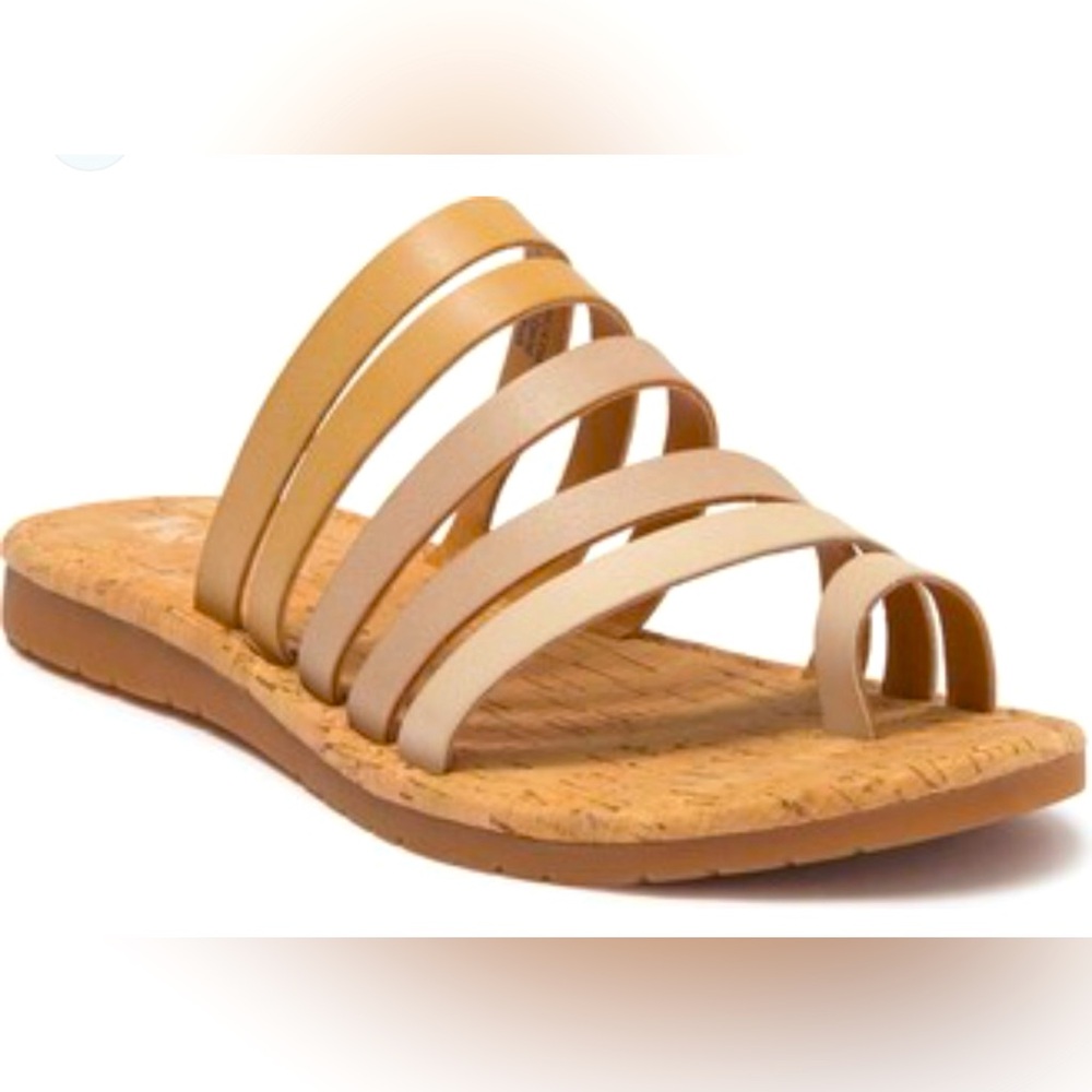 Tan and Cream Women's Sandals